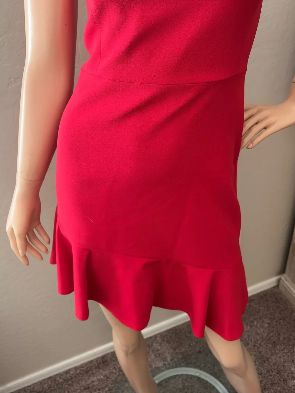 Alice + Olivia Fable Red Asymmetric Ruffle Dress Size 0